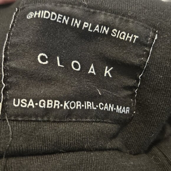 CLOAK Brand Womens Large Cropped Pullover Sweatshirt Hidden In Plain Sight - Picture 4 of 4